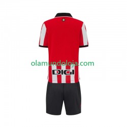 Camisola Athletic Bilbao Criança Equipamento Primeiro 2025-2026 Manga Curta